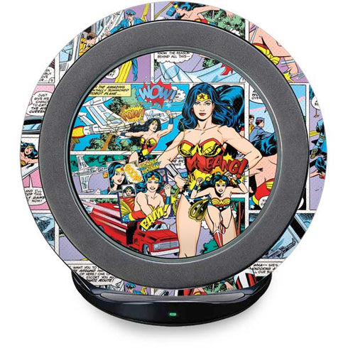 DC Comics Wonder Woman Comic Blast Fast Charge Wireless Charging Stand Skin